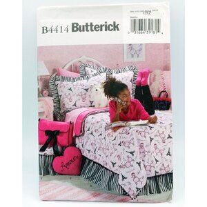 Butterick Pattern B4414 OS Girls Bedroom Accessories Decor Vintage Uncut